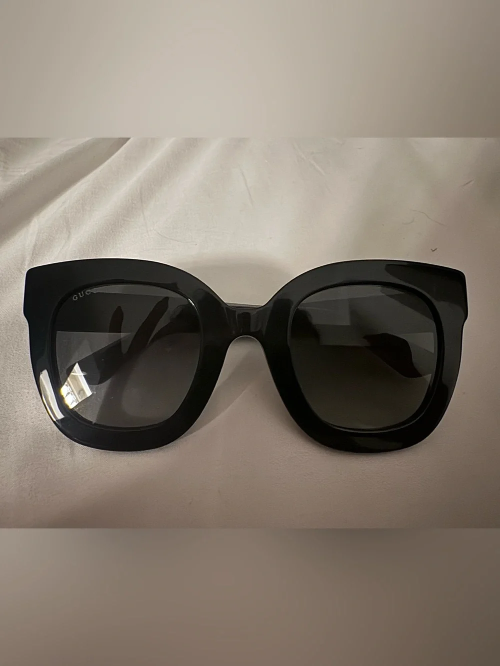 Gucci GG0208S Women’s Black Sunglasses with Gradient Gray Lenses